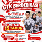 Panggilan Untuk GTK Berdedikasi Anggota PGRI Kab. Musi Rawas Utara Tahun 2026