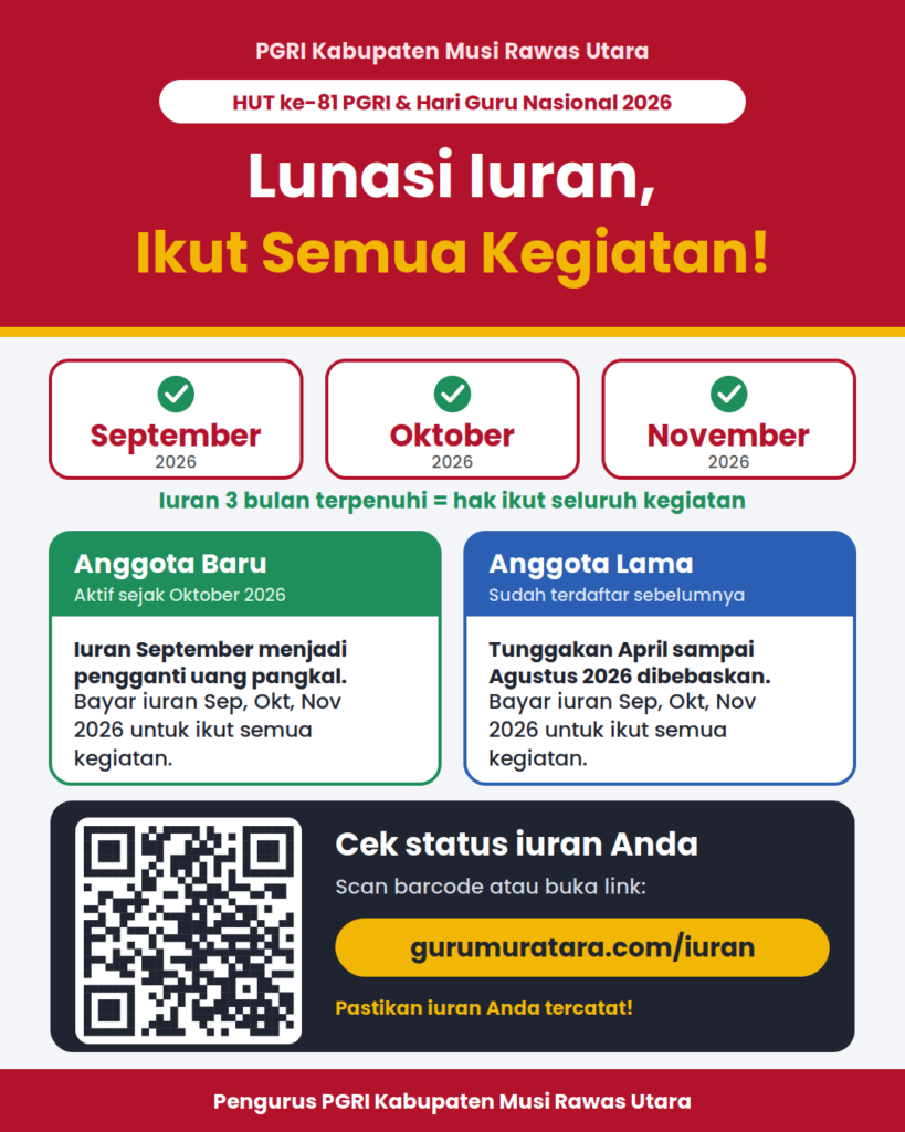 Syarat Ikut Kegiatan HUT ke-81 PGRI & HGN 2026 di Musi Rawas Utara
